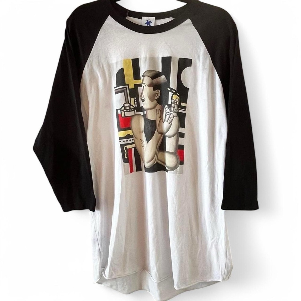 90’s Fernand Leger “The Mechanic” Raglan Tee Made in USA 23x29 Large